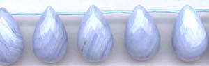 Blue Lace Agate Teardrop Briolette