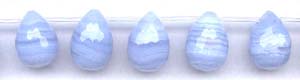 Blue Lace Agate Teardrop Briolette