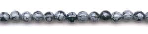 Snowflake Obsidian Beads