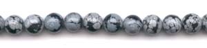 Snowflake Obsidian Beads