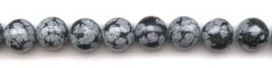 Snowflake Obsidian Beads