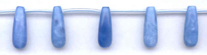Blue Agate Drop Beads