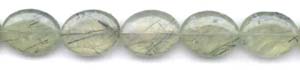 Green Quartz Tourmalinated Beads