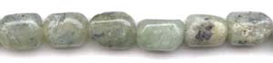 Green Quartz Tourmalinated Beads