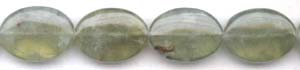 Green Quartz Tourmalinated Beads