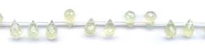 Green Quartz Tourmalinated Beads