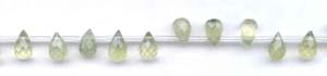 Green Quartz Tourmalinated Beads