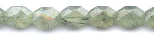 Green Quartz Tourmalinated Beads