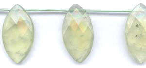 Green Quartz Tourmalinated Beads