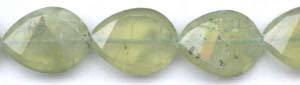 Green Quartz Tourmalinated Beads