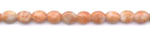 Orange Calcite Flat Oval Beads