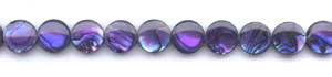 Purple Dyed Abalone Dime Beads