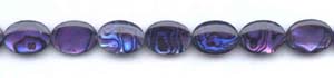 Purple Dyed Abalone Flat Oval Beads
