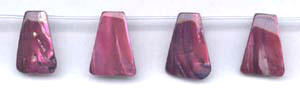 Red Dyed Abalone Shell Drop Beads