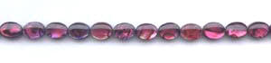 Red Dyed Abalone Flat Oval Beads