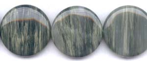 Green Line Quartz Beads