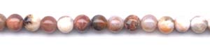 Red Flower Agate Beads