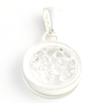 Sterling Silver Austrian Crystal Capsule Pendants