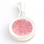 Sterling Silver Austrian Crystal Capsule Pendants