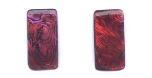 Red Dyed Abalone Pendant Beads