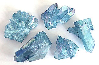 Aqua Aura Crystal Clusters