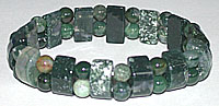 Moss Agate Beaded Bracelet