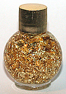 Gold  Flakes In Bottle
