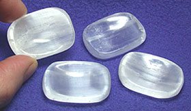 Polished Selenite Thumb Stones