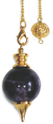 Amethyst Brass Sphere Pendulums
