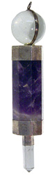 AMETHYST ROSE QUARTZ HEALING WAND 