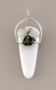 Moldavite With Moldavite Pendants