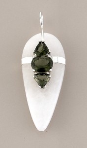 Azeztulite With Moldavite Pendants