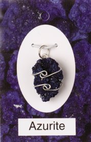 Azurite Wire Wrapped Pendant