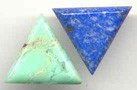 Custom Beveled Triangle Pendants