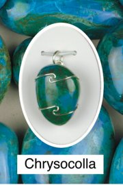 Gem Silica Wire Wrapped Stone Pendants