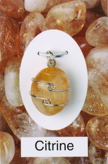 Citrine Wire Wrapped Pendants