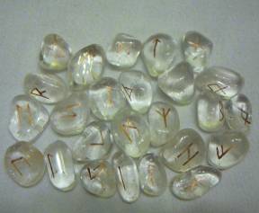 Clear Quartz Futhark Runes