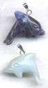 Large Dolphin Stone Pendants