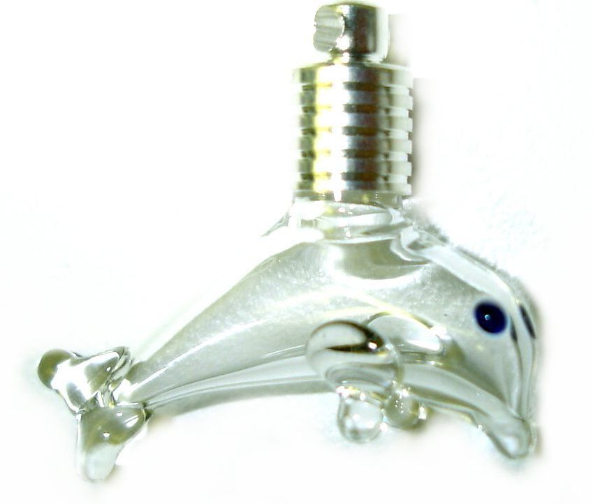 Dolphin Glass Vial Pendants, Custom Made