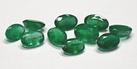 Faceted Oval Emeralds