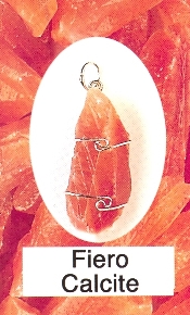 Fiero Calcite Wire Wrapped Pendant