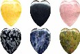 Flat Gemstone Hearts 