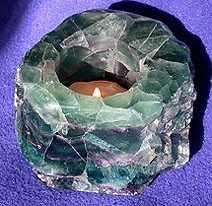 Fluorite Candle Holder