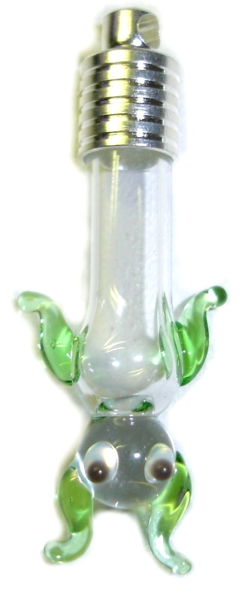 Frog Glass Vial Pendants, Custom Made