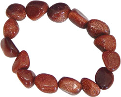 TUMBLED STONES GOLDSTONE BRACELET 