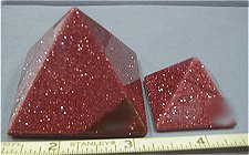 Copper Goldstone Pyramids