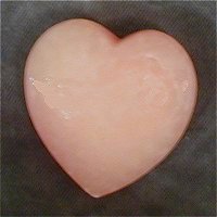 Orange Calcite Heart