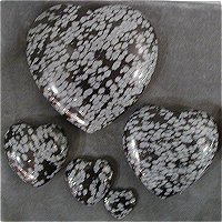 Snowflake Obsidian Hearts