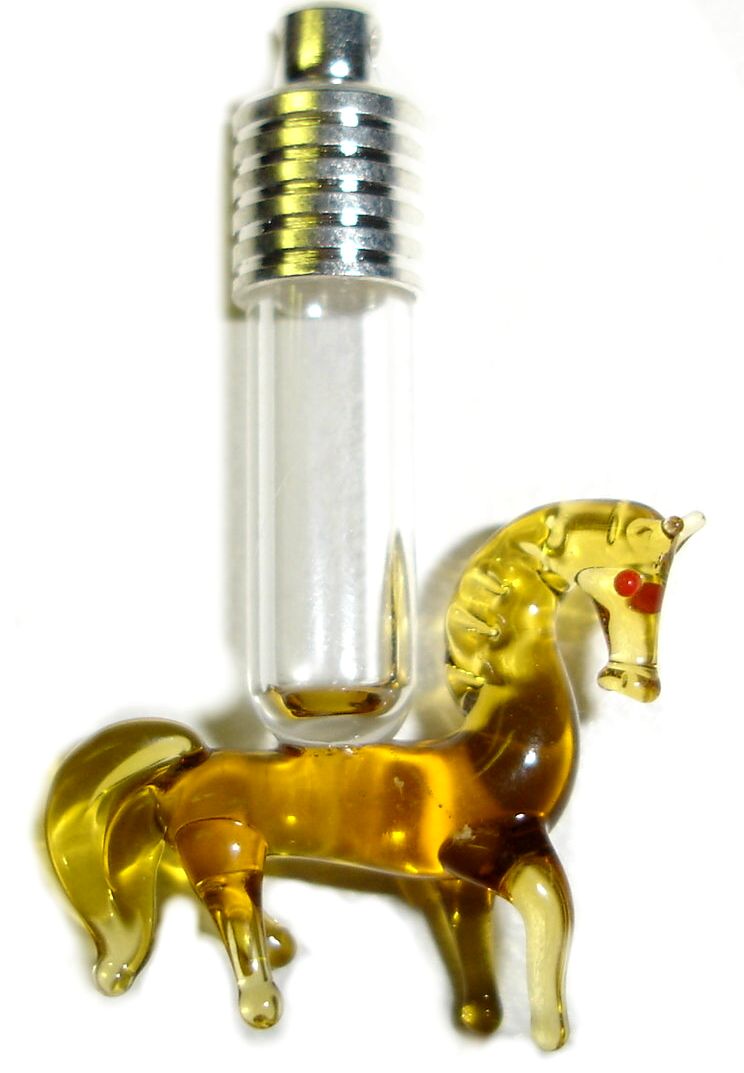 Brown Horse Glass Vial Pendants, Custom Made
