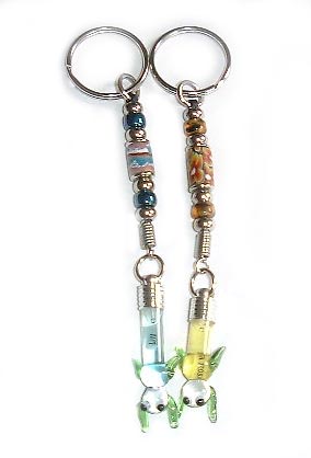 Glass Vial Key Chains, Custom Made
